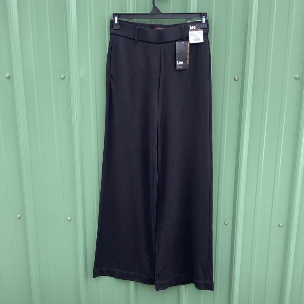 Women's Lee Pull-On Comfort Waist A-Line Knit Dress Pants Size 6 M